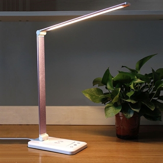 LED bordlampe med trådløs opladning dæmpbar - Lyserød